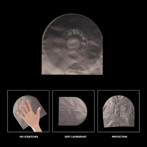 Miniatura 4 de 45 fundas para disco, 100 unidades EP de 7 pulgadas, fundas interiores de disco de vinilo antiestáticas, fundas protectoras redondas