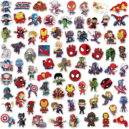 Miniatura 5 de 200 calcomanías de héroe para adolescentes, calcomanías de superhéroe, impermeables, con temática de leyendas de cómics, calcomanías para laptop