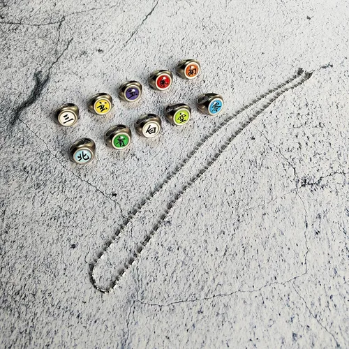 Miniatura 6 de Anime Rings Set Adjustable with Necklace Jewelry Cosplay Stuff Props Accessories