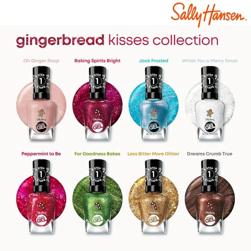 Miniatura 10 de Sally Hansen Miracle Gel - Esmalte de uñas de calidad de salón navideño, fórmula similar al gel, sistema de dos pasos, no necesita luz UV, larga