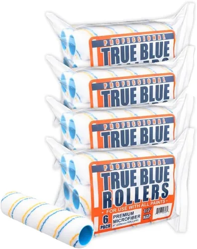 True Blue - Cubiertas de rodillo de pintura profesional de 9 pulgadas, 9 pulgadas, lo mejor para todo tipo de superficies de pintura, paquete de