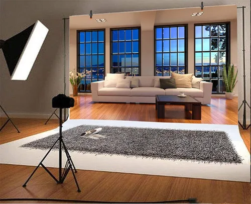 AOFOTO Fondo de ventana francesa de oficina de negocios de 5 x 3 pies, para sala de estar, sofá, fotografía, fondo interior, trabajo en casa,