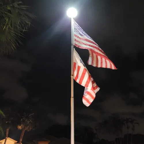 Miniatura 7 de Luz solar para mástil de bandera – Luz LED súper brillante para mástiles de bandera de 15 a 25 pies, alimentada por energía solar, del atardecer al