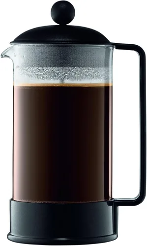 Miniatura 3 de Bodum Brazil 3 tazas de 12 onzas, cafetera eléctrica prensa francés, color negro, Negro