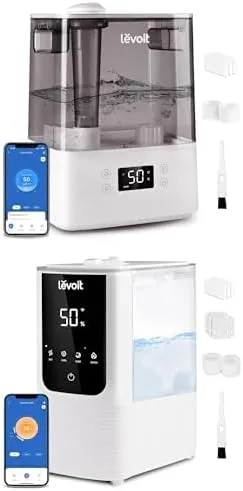 LEVOIT Humidificadores para dormitorio, habitación grande, hogar, 6L de niebla fría llenado superior difusor de aceite esencial y humidificadores
