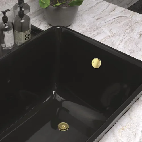 Miniatura 8 de Conjunto de conversión de kit de montaje de drenaje de bañera dorado cepillado, kit de reemplazo de drenaje de bañera con elevación y giro, todo