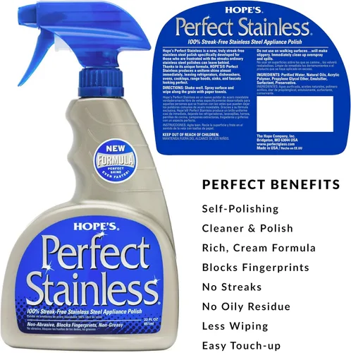 Miniatura 2 de HOPE'S Perfect Stainless, Perfect Granite and Perfect Sink Cleaner Bundle, limpiador de cocina sin rayas, elimina manchas, restaura y repele