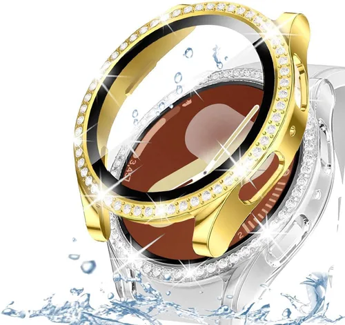 Miniatura 37 de DEALELE Paquete de 1 + 3 fundas y protector de pantalla compatible con Samsung Galaxy Watch FE / 5/4 de 1.575 pulgadas, funda protectora