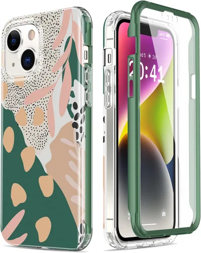 Miniatura 20 de Esdot Funda para iPhone 14 con Protector de Pantalla Integrado, Funda Resistente de Grado Militar con Diseños de Moda para Mujeres y Niñas, Funda