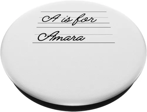 Miniatura 2 de Personalizado A es para Amara Nombre Estudiante Kindergarten Niña PopSockets Estándar PopGrip