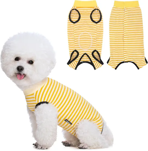 Miniatura 13 de Coppthinktu Traje de recuperación para perros, mameluco para cirugía, traje de recuperación de cirugía para perros pequeños y medianos, collar