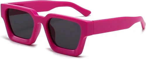 Miniatura 149 de AIEYEZO Gafas de sol cuadradas para mujeres y hombres, gafas de sol cuadradas con montura gruesa, estilo de diseñador simple