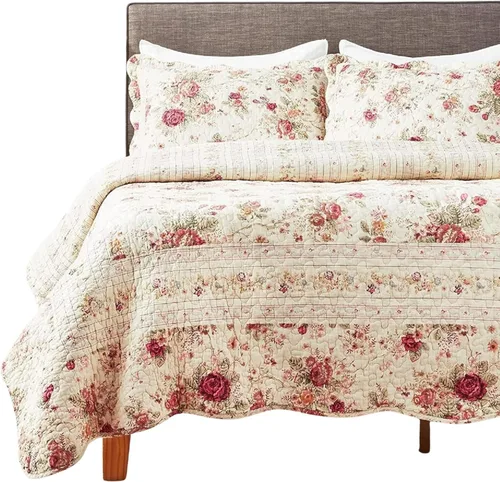 Greenland Home juegos de cobijas con diseño de rosas antiguo.