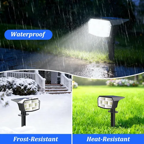 Miniatura 3 de Sucolite Paquete de 8 Luces Solares Tipo Foco para Exteriores Impermeables IP65, 3 Modos de Iluminación Focos Solares para Paisajismo 2-en-1