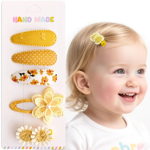 Miniatura 12 de 20 pinzas para el pelo de bebé, antideslizantes, totalmente forradas, suaves para niñas y niños pequeños, accesorios para el cabello hechos a mano