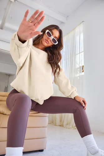 Miniatura 58 de EFAN Sudaderas de gran tamaño con cuello redondo Y2K para mujer, sudaderas con capucha para otoño, moda 2025, ropa para adolescentes y niñas, lindo