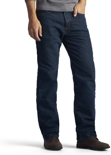 Miniatura 3 de Lee Men's Fleece and Flannel Lined Relaxed-Fit Straight-Leg Jeans