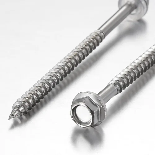 Miniatura 3 de WenSilon (130Pcs) #10x1-1/2 Tornillos Autorroscantes para Madera 410 de Acero Inoxidable Cabeza Hexagonal Rápido Autorroscante
