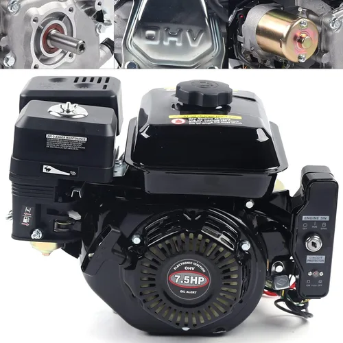 Miniatura 4 de Motor de gas Go Kart de 7.5HP 210CC con arranque eléctrico a gas de 4 tiempos OHV, motor de gasolina de gas, lavadoras a presión de gas, divisores