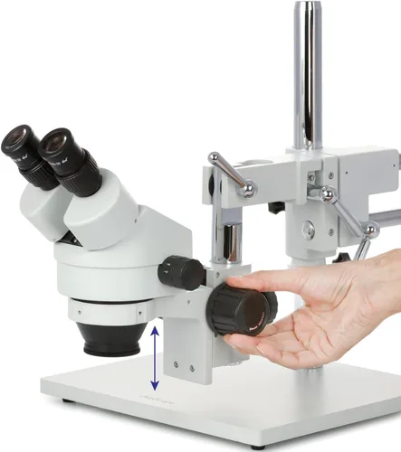 Miniatura 4 de AmScope SM-4BZ-80S Microscopio de zoom estéreo binocular profesional, ocular WH10x, aumento de 3.5X-90X, objetivo de zoom 0.7X-4.5X, anillo de luz