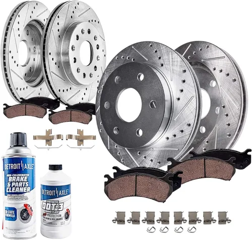 Miniatura 17 de Detroit Axle - Kit de freno trasero para Ford Fusion Lincoln MKZ Zephyr Mazda 6 Mercury Milan, repuesto de pastillas de freno de cerámica