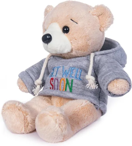 Miniatura 3 de My OLi Oso de peluche Get Well Soon de 7 pulgadas, animal de peluche con capucha, oso suave de recuperación rápida, felpa cómoda para visitas al