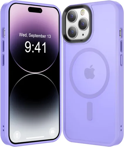 Miniatura 32 de Fuerte magnético para iPhone 11, compatible con Magsafe, [resistente a caídas de 13 pies] Funda trasera translúcida mate con sensación de piel
