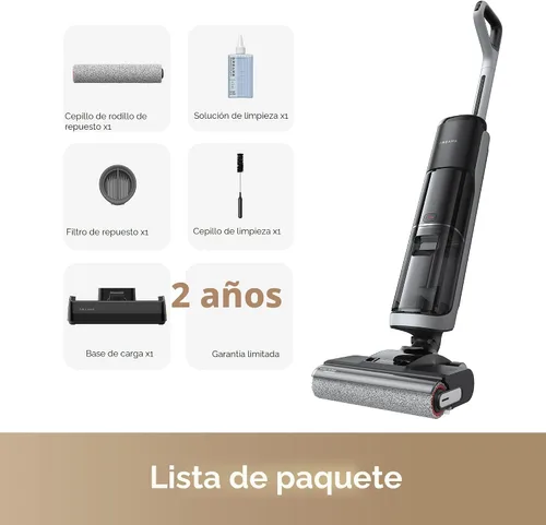 Miniatura 9 de dreame H14 - Trapeador inalámbrico para aspirar en seco y húmedo de 180°, lavado con cepillo de 140 °F, secado rápido con aire caliente en 5