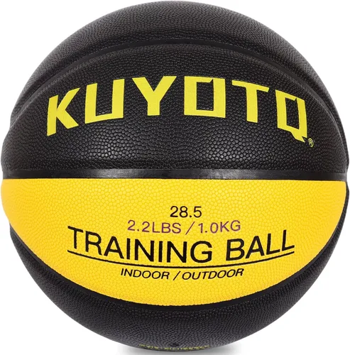 Miniatura 20 de KUYOTQ 3LBS/3.3LBS/2.2LBS Weighted Heavy Training Basketball 29.5/28.5" in and Outdoor Improving Handling Dribbling Passing Rebounding Skill marrón