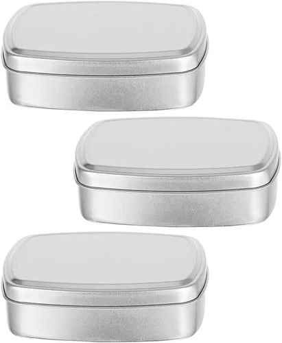 3 piezas de soporte de jabón de viaje de aluminio, caja de lata vacía a prueba de fugas, barra de jabón para barra de jabón, contenedor de platos
