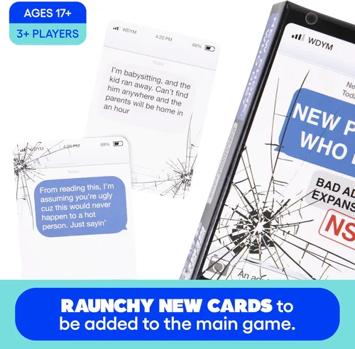 Miniatura 3 de New Phone, Who Dis? Paquete de expansión de malos consejos NSFW de Relatable, añadir al juego central de New Phone, Who Dis?, incluye 45 tarjetas