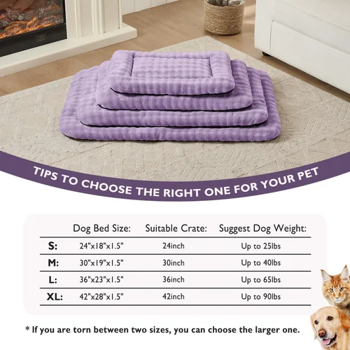 Miniatura 6 de Tapete de cama para mascotas, para gatos y perros pequeños, lavable y suave para mascotas, tapete para dormir con patrón de burbujas 3D, morado