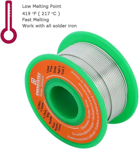 Miniatura 5 de Alambre de soldadura electrónico de 0.059 in de diámetro de núcleo de flujo de colofonia sin plomo 0,06 pulgadas calibre de alambre de soldadura