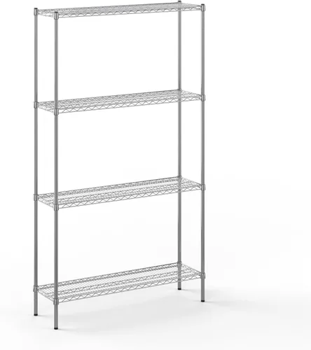 Miniatura 3 de Kit de estantería de alambre cromado de 4 niveles de 14 pulgadas de profundidad x 48 pulgadas de ancho x 86 pulgadas de alto Unidad de estante