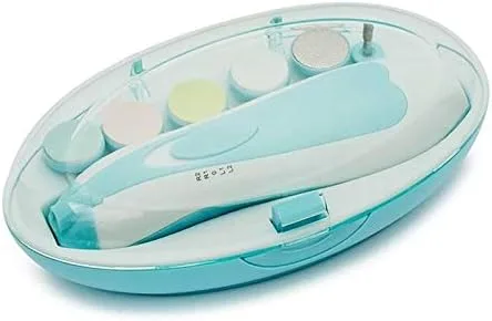 Kit de cortadores de uñas para bebé, con luz, seguro y multifuncional, para recién nacido, bebés, niños, dedos y piernas, color azul