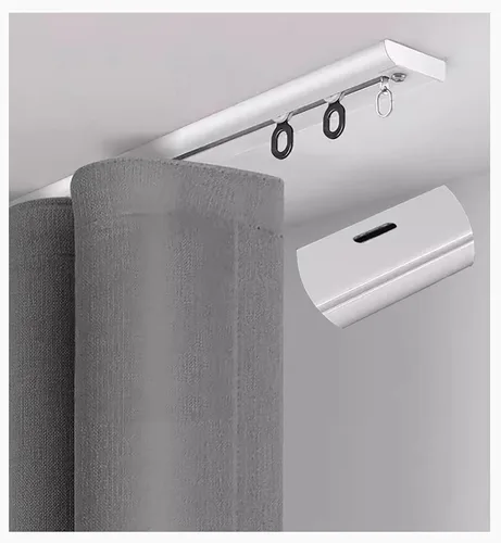 SRNSAEB 1, 2, 3, 4, 5, 6, 7, 8, 9, 10, 11, 12 M, sistema de rieles de cortina de techo recto, privacidad para ventana de hospital, RV, aula, Blanco