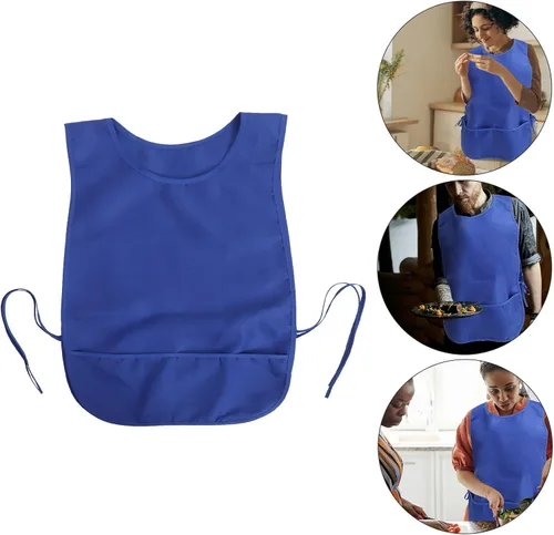 Miniatura 8 de VALICLUD Delantal impermeable con bolsillo Unisex Poliéster Cocina y Limpieza Chaleco Delantal para Pintura de Cocina y Uso Doméstico