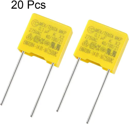 Miniatura 2 de uxcell Condensadores de seguridad de película de polipropileno 0.1uF 275VAC X2 MKP 10 Pcs