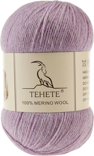 Miniatura 9 de Hilo de lana merino 100% para tejer, 3 capas, hilo de ganchillo lujoso, cálido, suave, ligero (gris oscuro, 3 bálsamo)