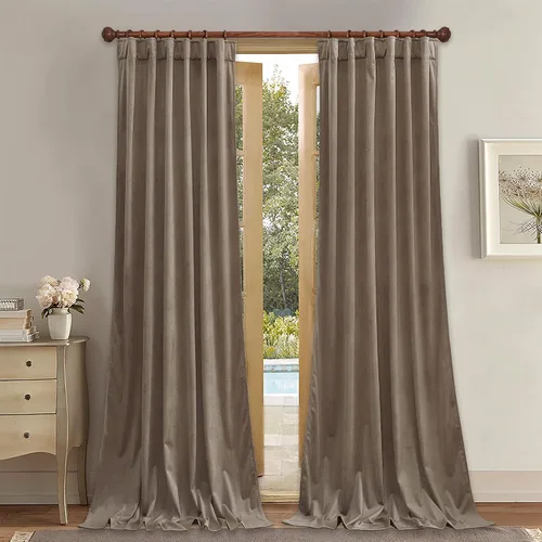 Miniatura 10 de StangH Cortinas de terciopelo súper suaves con pestaña trasera, cortinas azul marino para puerta corredera, decoración de lujo, cortinas opacas