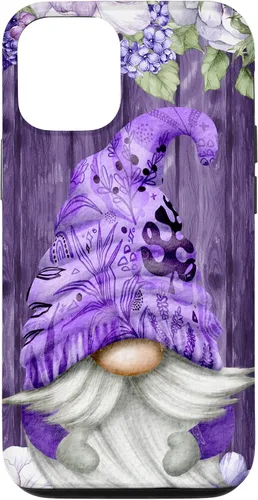 Miniatura 28 de Cute Purple Aesthetic Anemones Flower Pattern Lavender Gnome Case for iPhone 17