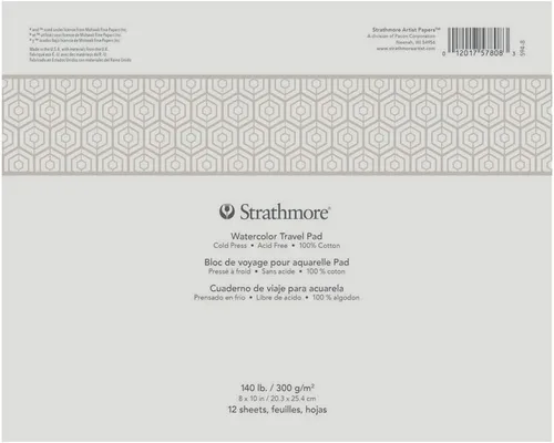 Miniatura 11 de Strathmore Paquete de papel de acuarela 8 x 10 pulgadas, 10 hojas -140308