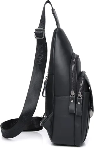Miniatura 23 de LUKZIJAES Bolso bandolera de cuero genuino para hombre