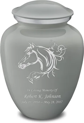 Miniatura 27 de Geturns Embrace - Urnas de cremación personalizadas para adultos para cenizas humanas, urna funeraria negra grande para hombres y mujeres, 200 libras