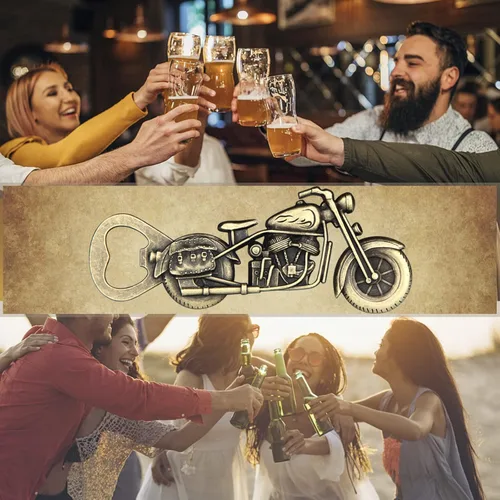 Miniatura 2 de Regalos de cerveza de motocicleta para hombres, papá, él, abrebotellas de cerveza vintage para motocicleta, regalos del día del padre para hombres