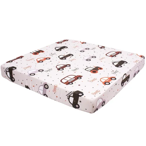 Miniatura 6 de Cloele Sábanas bajeras cuadradas perfectas para colchones portátiles de 36 x 36 pulgadas, sábanas cuadradas de jungla para cuna, sábana bajera