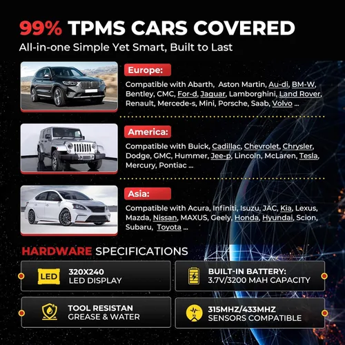 Miniatura 7 de Autel MaxiTPMS TS508WF TPMS Herramienta de programación, WiFi 2026 Ver. de TS508 TS501 Pro TS408S, sensores TPMS Program Autel (315/433MHz), TPMS