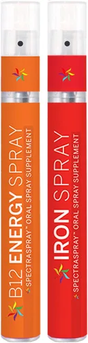 Miniatura 2 de SpectraSpray Iron & B12 Kit de spray oral líquido de vitamina B12, hierro de grado alimenticio como mineral diario esencial y B12. Vegano, sin