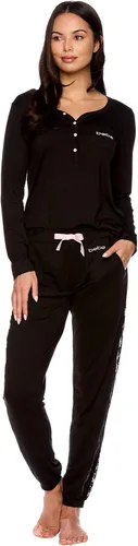 Miniatura 4 de bebe Conjunto de pijama para mujer con bolsillos, camisa de manga larga y pantalones de pijama