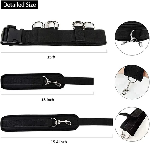 Miniatura 6 de Kit de restricciones de cama para parejas, cuerda de servidumbre y lazos sexuales para tobillos y muñecas, correas de cama King para adultos